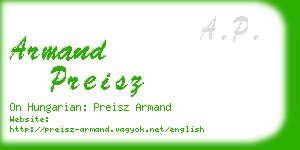 armand preisz business card